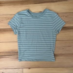 Medium Cropped Baby Tee Stripes
